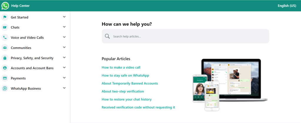 WhatsApp FAQ Page